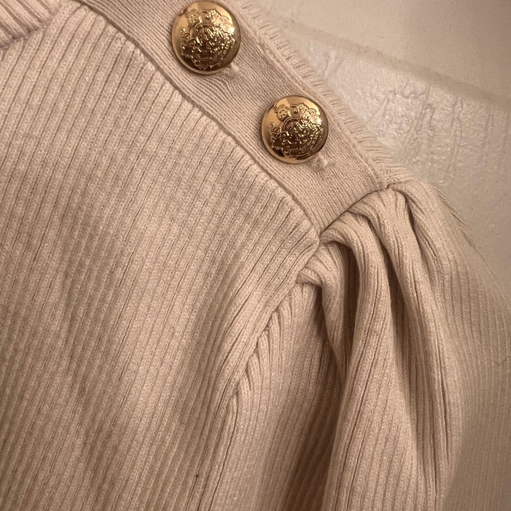 Ralph Lauren Cream Cowl Neck Sweater with Textured Knit - Picture 2 of 5